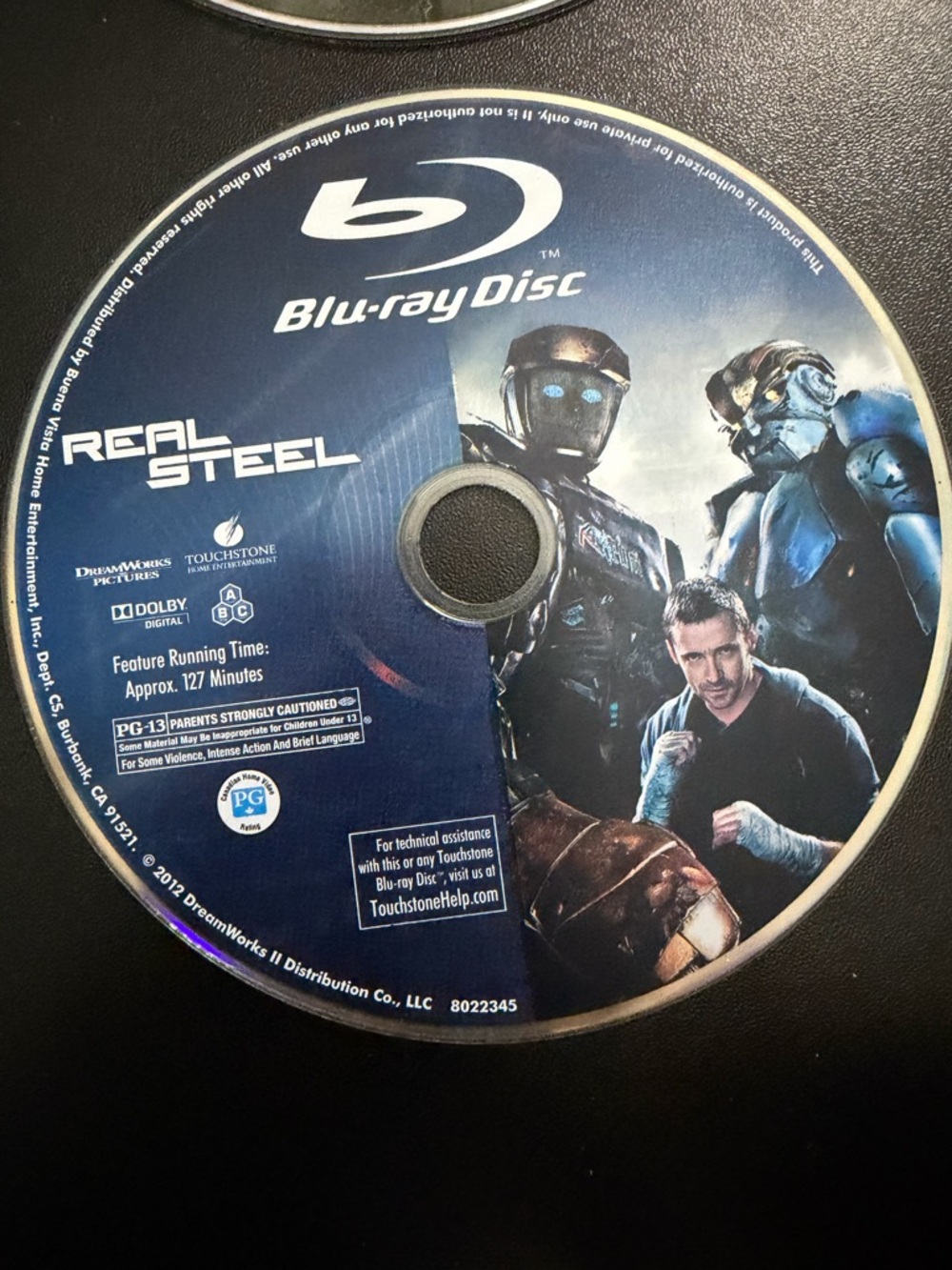 Real Steel Blu-ray Disc - Blue Artwork